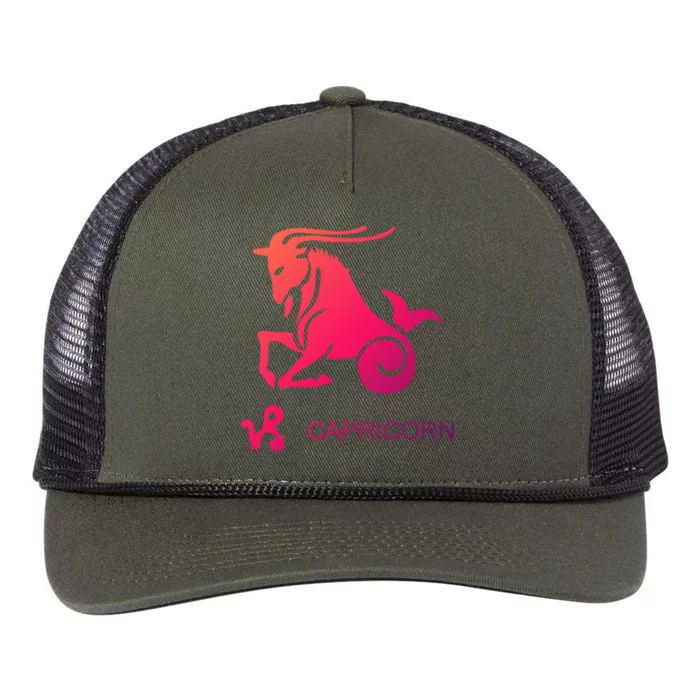 Capricorn Zodiac Sign Gift Retro Rope Trucker Hat Cap