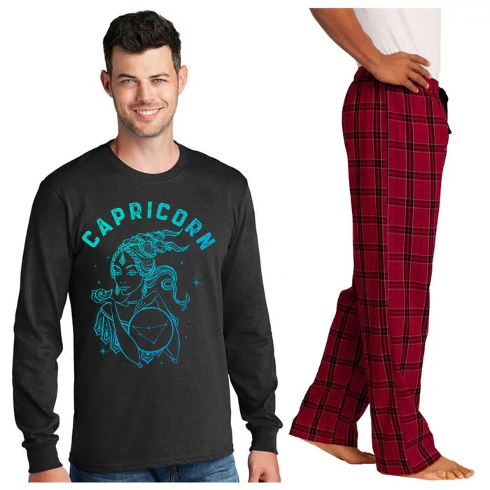 Capricorn Zodiac Sign Great Gift Long Sleeve Pajama Set