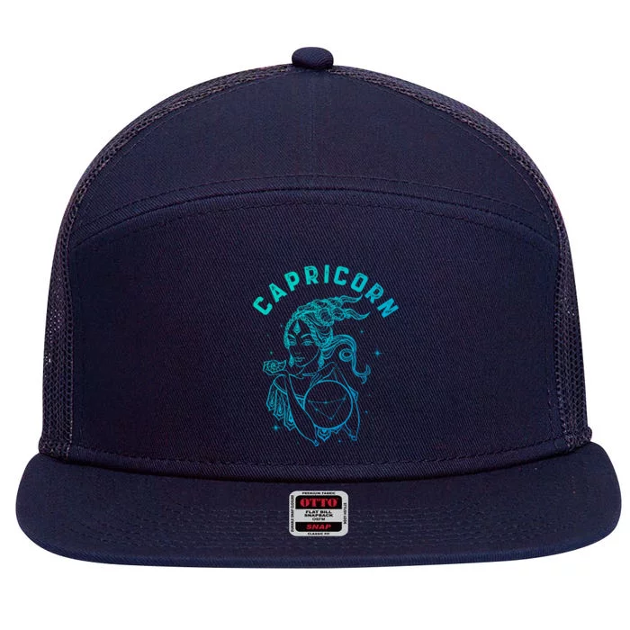 Capricorn Zodiac Sign Great Gift 7 Panel Mesh Trucker Snapback Hat