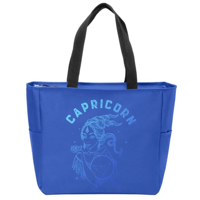 Capricorn Zodiac Sign Great Gift Zip Tote Bag