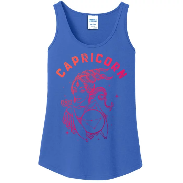 Capricorn Zodiac Sign Great Gift Ladies Essential Tank