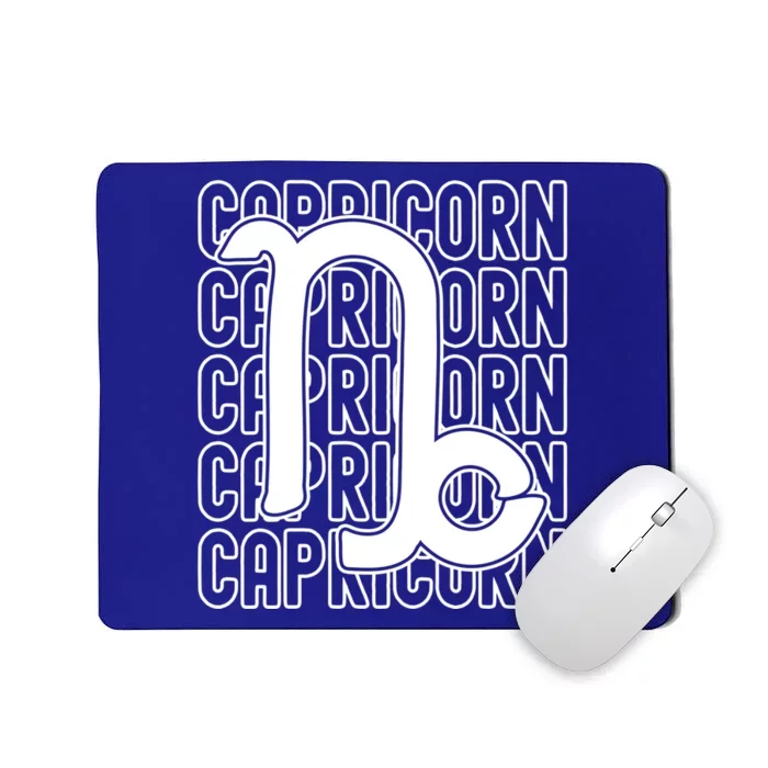 Capricorn Zodiac Sign Typography Astrology Gift Mousepad