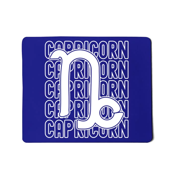 Capricorn Zodiac Sign Typography Astrology Gift Mousepad