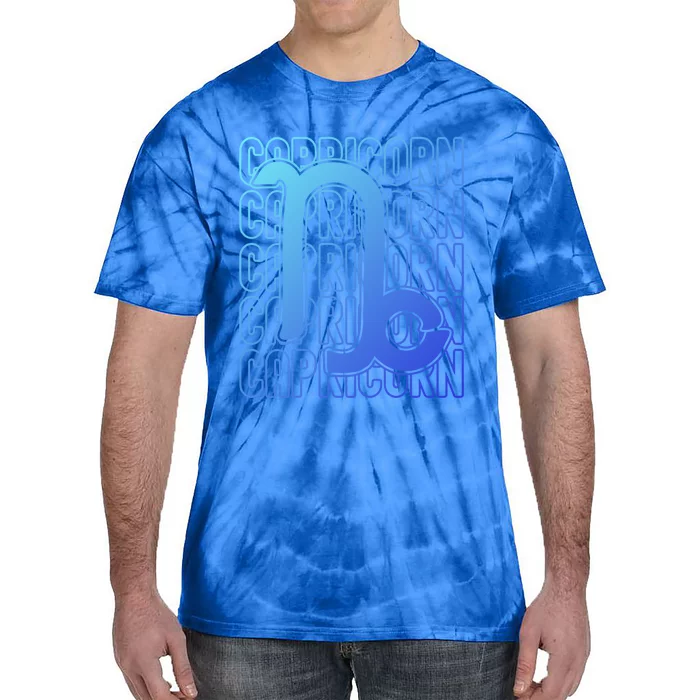 Capricorn Zodiac Sign Typography Astrology Gift Tie-Dye T-Shirt