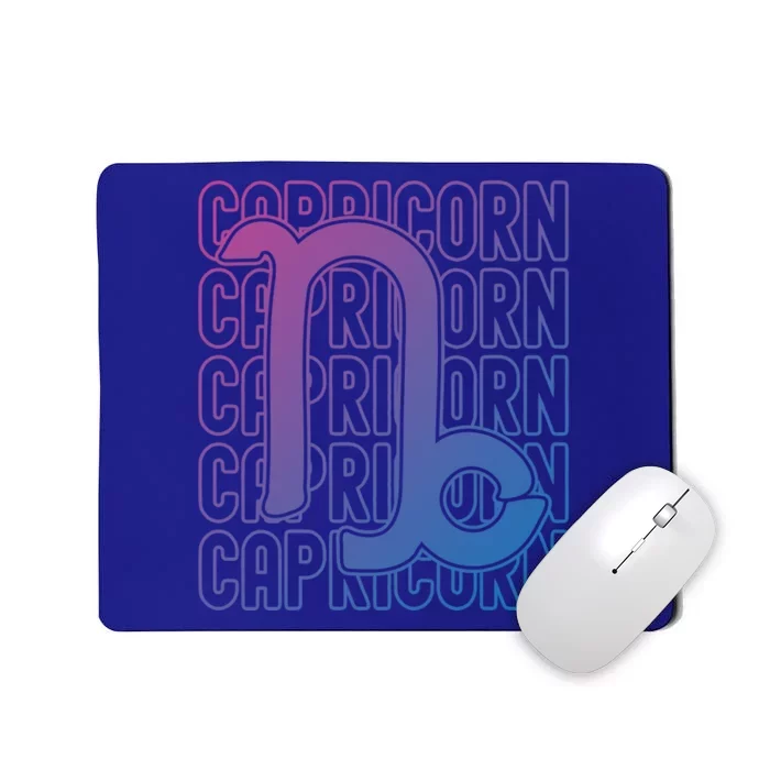 Capricorn Zodiac Sign Typography Astrology Gift Mousepad