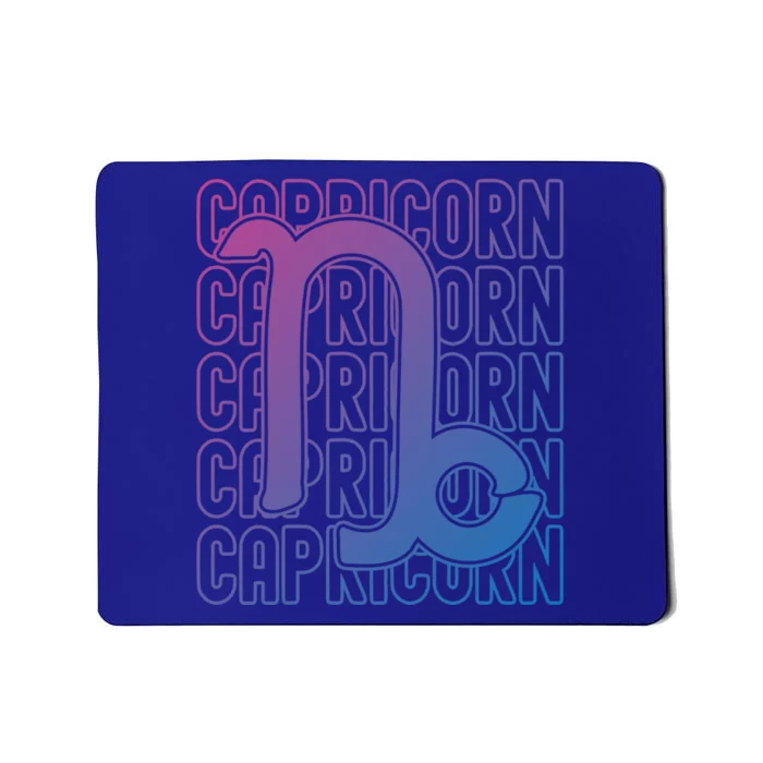 Capricorn Zodiac Sign Typography Astrology Gift Mousepad