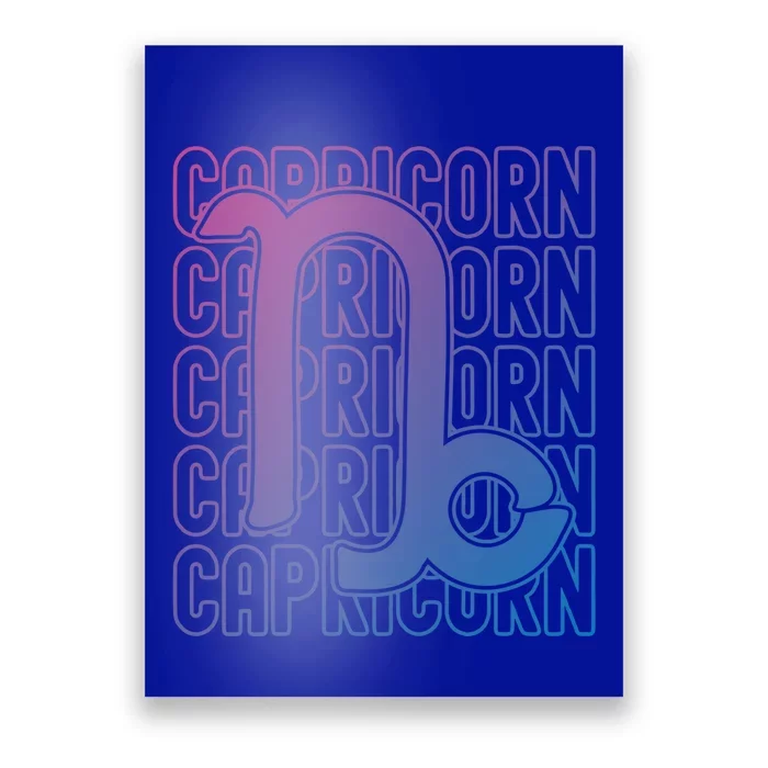 Capricorn Zodiac Sign Typography Astrology Gift Poster