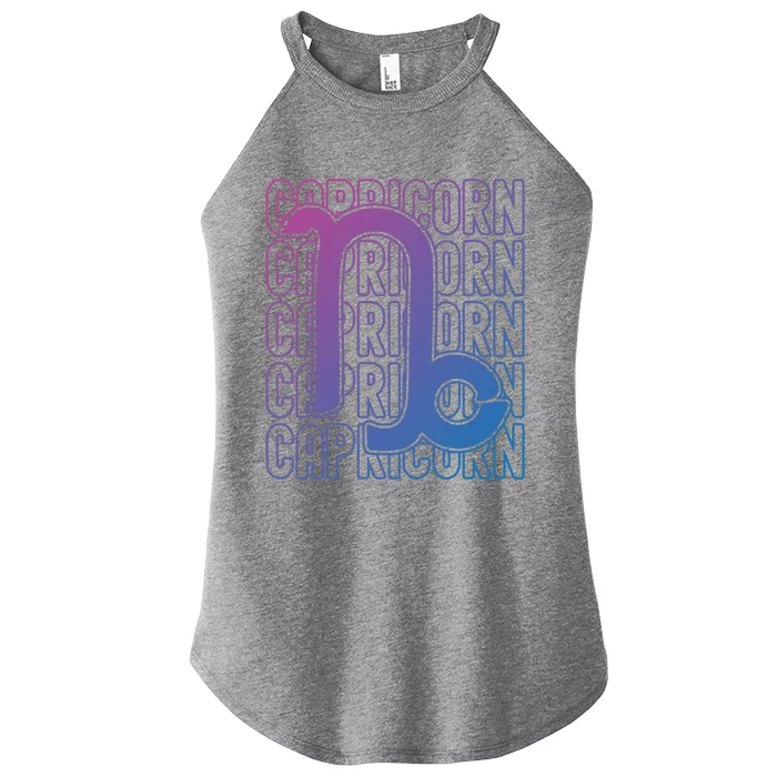 Capricorn Zodiac Sign Typography Astrology Gift Women’s Perfect Tri Rocker Tank