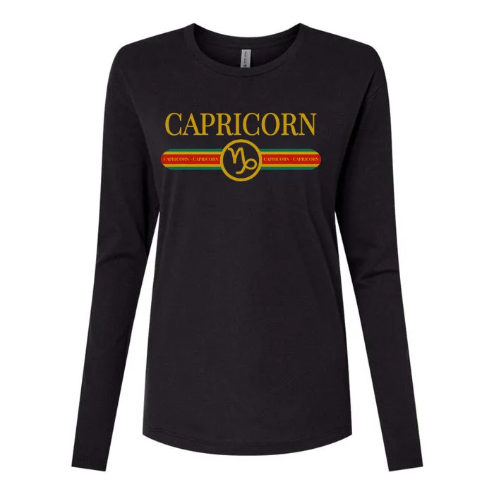 Capricorn Zodiac Sign Astrology Horoscope Fashion Womens Cotton Relaxed Long Sleeve T-Shirt