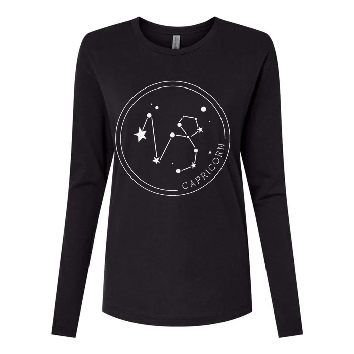 Capricorn Zodiac Sign Constellation Gift Horoscope Womens Cotton Relaxed Long Sleeve T-Shirt