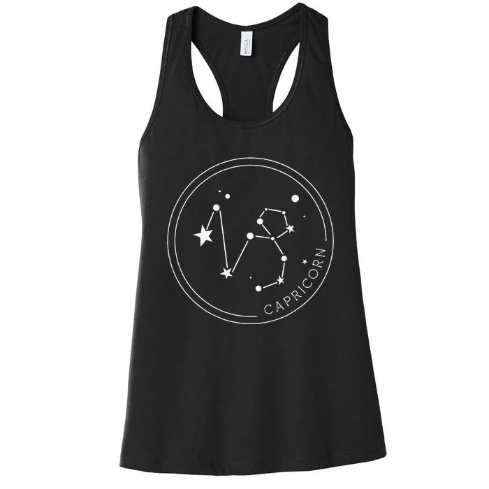 Capricorn Zodiac Sign Constellation Gift Horoscope Women's Racerback Tank