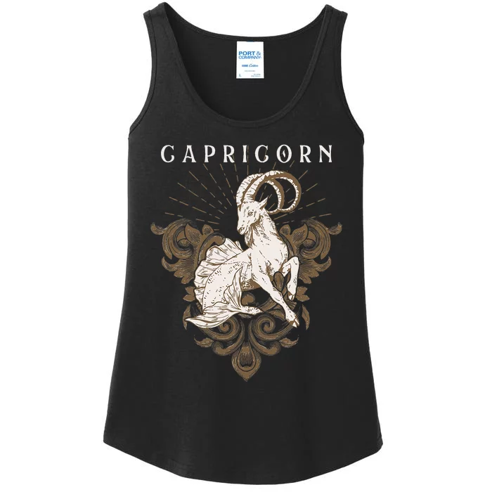 Capricorn Zodiac Sign Horoscope Astrology Birthday Ladies Essential Tank