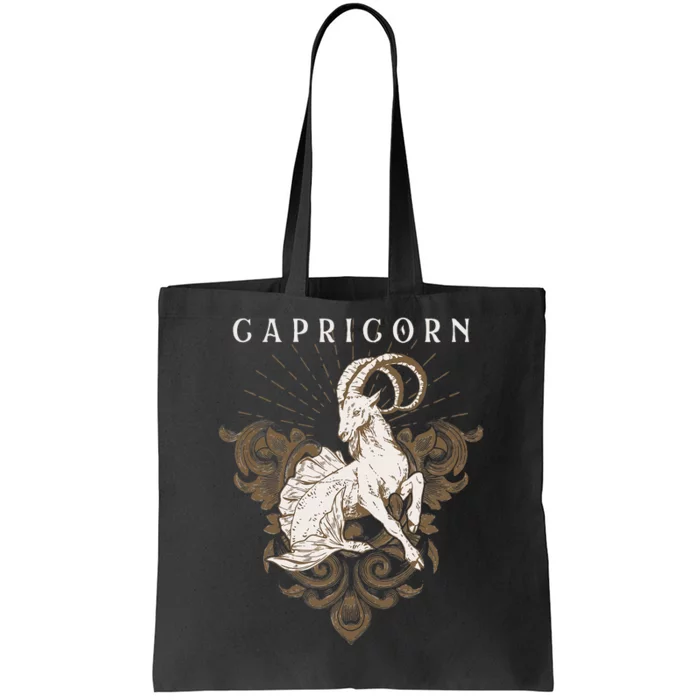 Capricorn Zodiac Sign Horoscope Astrology Birthday Tote Bag