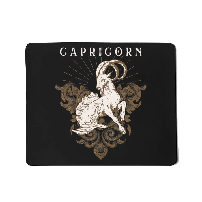 Capricorn Zodiac Sign Horoscope Astrology Birthday Mousepad