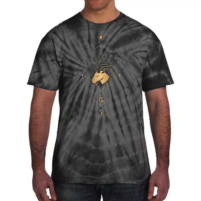 Capricorn Zodiac Symbol Cosmic Cool Astrology Lover Gifts Tie-Dye T-Shirt