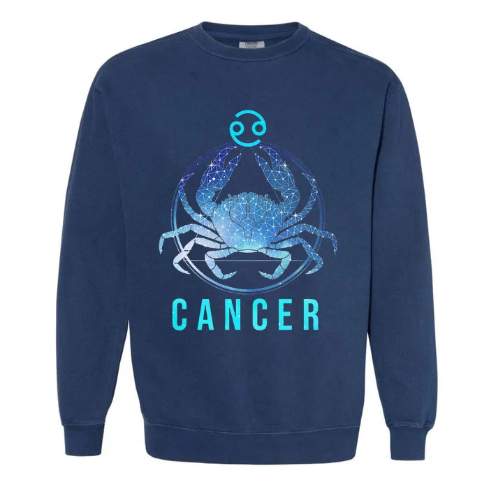 Cancer Zodiac Sign Astrology Birthday Horoscope Lover Garment-Dyed Sweatshirt