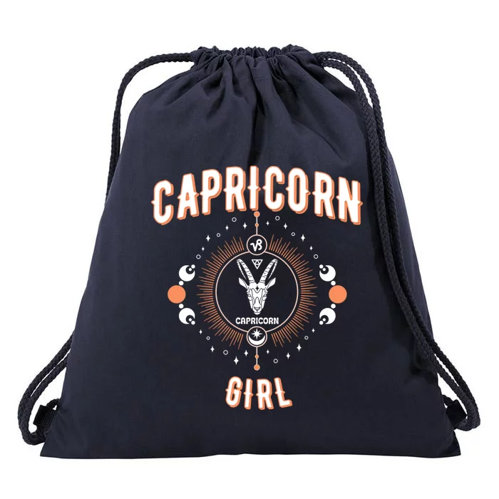 Capricorn Zodiac Star Sign Horoscope Capricorn Gift Drawstring Bag