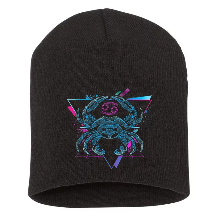 Cancer Zodiac Sign Astrology Short Acrylic Beanie