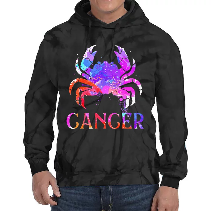 Cancer Zodiac Sign Birthday Horoscope Astrology Tie Dye Hoodie