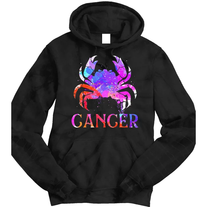 Cancer Zodiac Sign Birthday Horoscope Astrology Tie Dye Hoodie