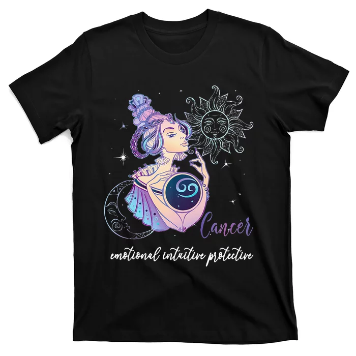 Cancer Zodiac Sign Woman Cancer Horoscope Astrology T-Shirt