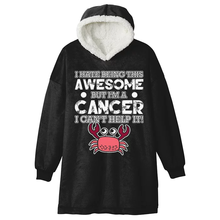 Cancer Zodiac Sign Facts Astrology Funny Astronomy Horoscope Hooded Wearable Blanket