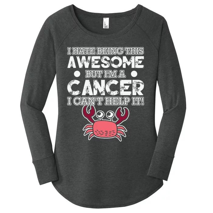 Cancer Zodiac Sign Facts Astrology Funny Astronomy Horoscope Women's Perfect Tri Tunic Long Sleeve Shirt