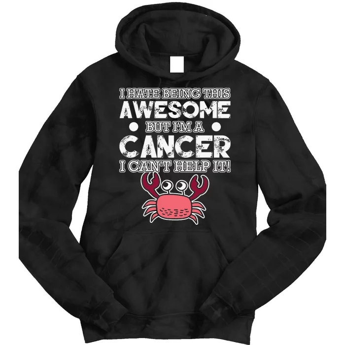 Cancer Zodiac Sign Facts Astrology Funny Astronomy Horoscope Tie Dye Hoodie