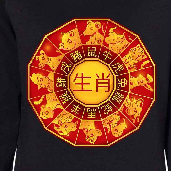 Chinese Zodiac Signs Chinese Lunar New Year Of Dragon 2024 Womens California Wash Sweatshirt