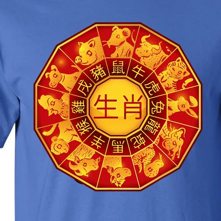 Chinese Zodiac Signs Chinese Lunar New Year Of Dragon 2024 Tall T-Shirt