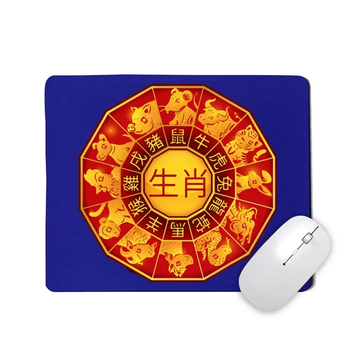 Chinese Zodiac Signs Chinese Lunar New Year Of Dragon 2024 Mousepad