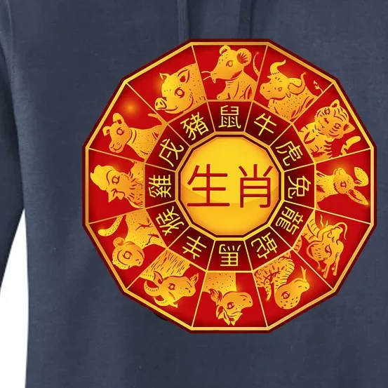 Chinese Zodiac Signs Chinese Lunar New Year Of Dragon 2024 Women's Pullover Hoodie