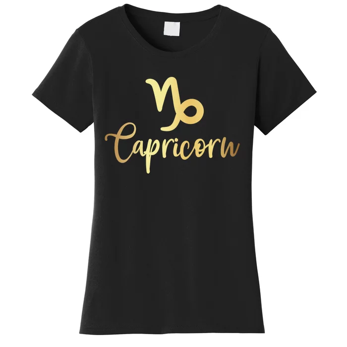 Capricorn Zodiac Sign December January Birthday Horoscope Women's T-Shirt