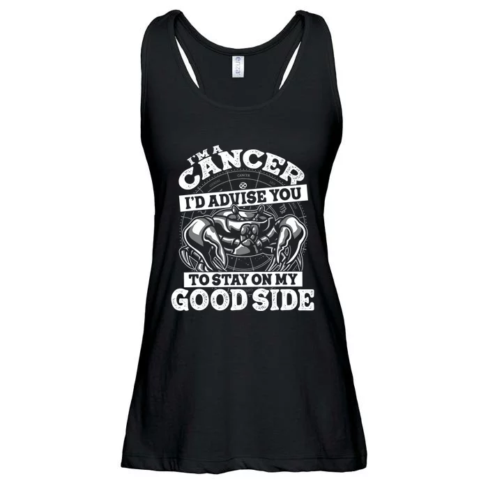 Cancer Zodiac Sign Crab Good Side Advice Funny Astrological Ladies Essential Flowy Tank