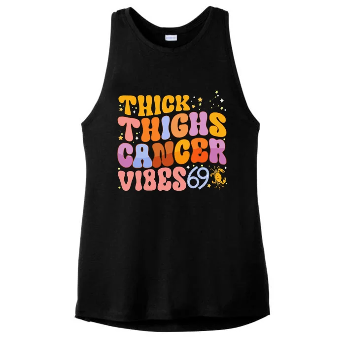 Cancer Zodiac Signs Astrology Birthday Party Decorations Ladies Tri-Blend Wicking Tank