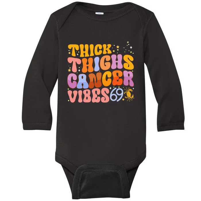 Cancer Zodiac Signs Astrology Birthday Party Decorations Baby Long Sleeve Bodysuit