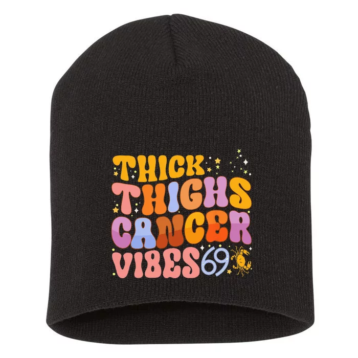 Cancer Zodiac Signs Astrology Birthday Party Decorations Short Acrylic Beanie