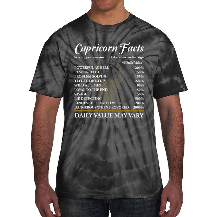 Capricorn Zodiac Sign Horoscope Star Facts Definition Humor Tie-Dye T-Shirt