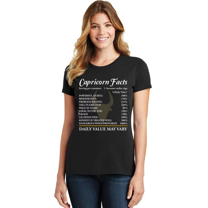 Capricorn Zodiac Sign Horoscope Star Facts Definition Humor Women's T-Shirt