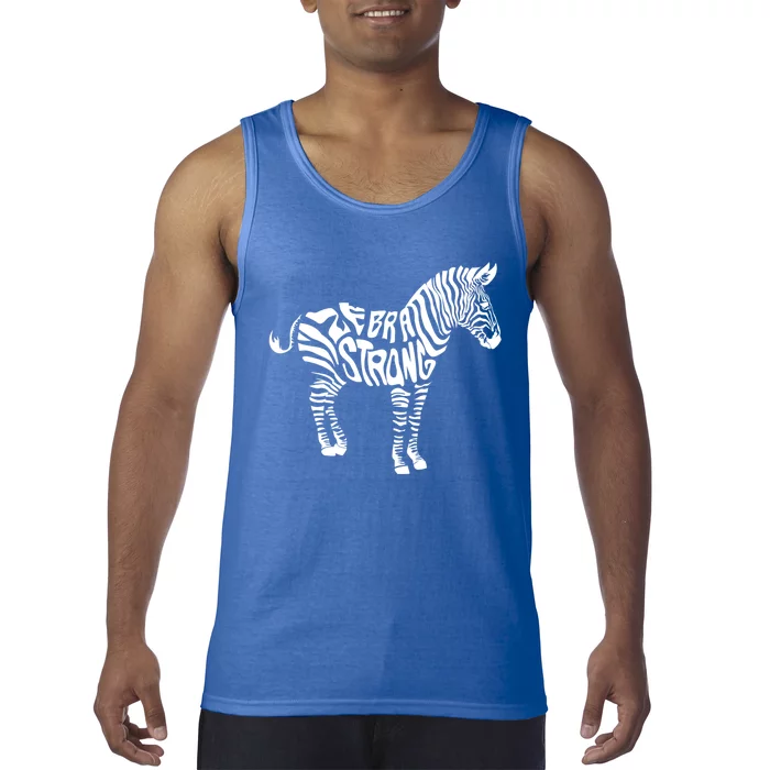 Cute Zebra Strong Ehlers Danlos Syndrome Awareness Gift Tank Top