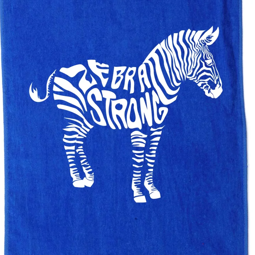 Cute Zebra Strong Ehlers Danlos Syndrome Awareness Gift Platinum Collection Golf Towel