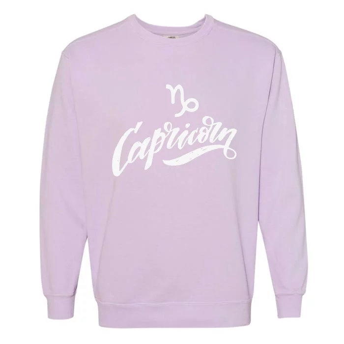 Capricorn Zodiac Traits Horoscope Astrology Sign Garment-Dyed Sweatshirt