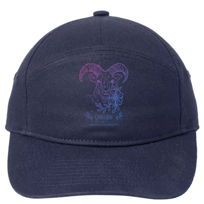 Capricorn Zodiac Tee And Gift 7-Panel Snapback Hat