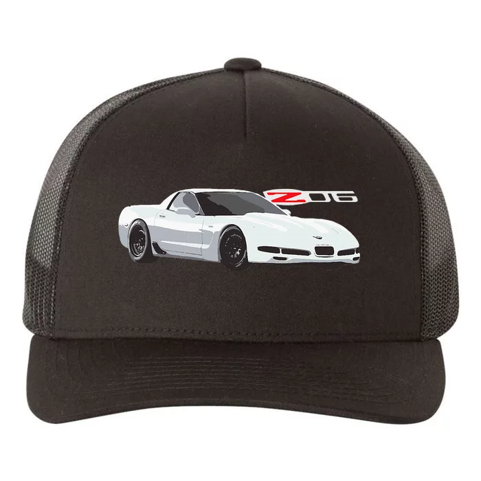 C5 Z06 Vette Sport Cars Yupoong Adult 5-Panel Trucker Hat