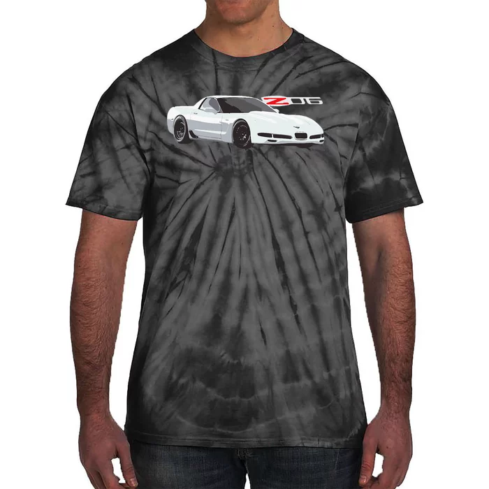 C5 Z06 Vette Sport Cars Tie-Dye T-Shirt