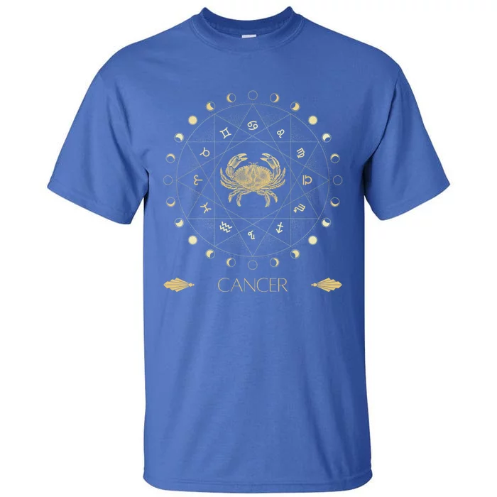 Cancer Zodiac Wheel Cool Gift Tall T-Shirt