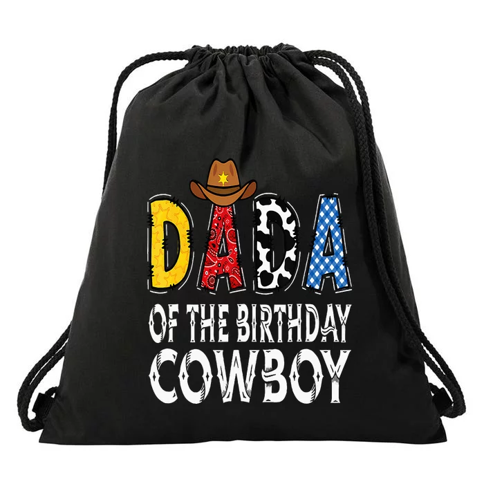 Dada 1st Birthday Cowboy Western Dada Birthday Boy Drawstring Bag