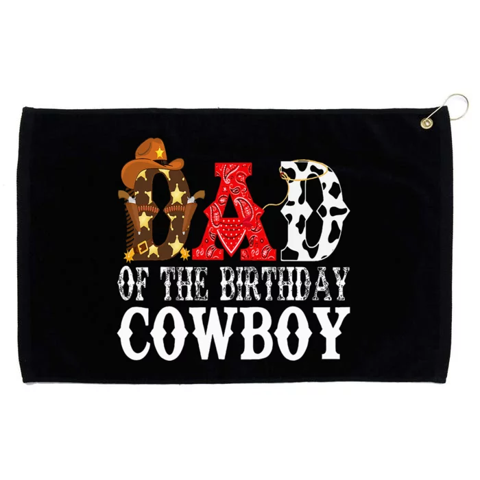 Dad 1st First Birthday Cowboy Western Rodeo Party Matching Grommeted Golf Towel