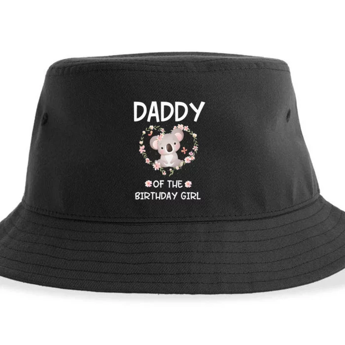 Daddy 1st First Birthday Koala Daddy Of The Birthday Sustainable Bucket Hat