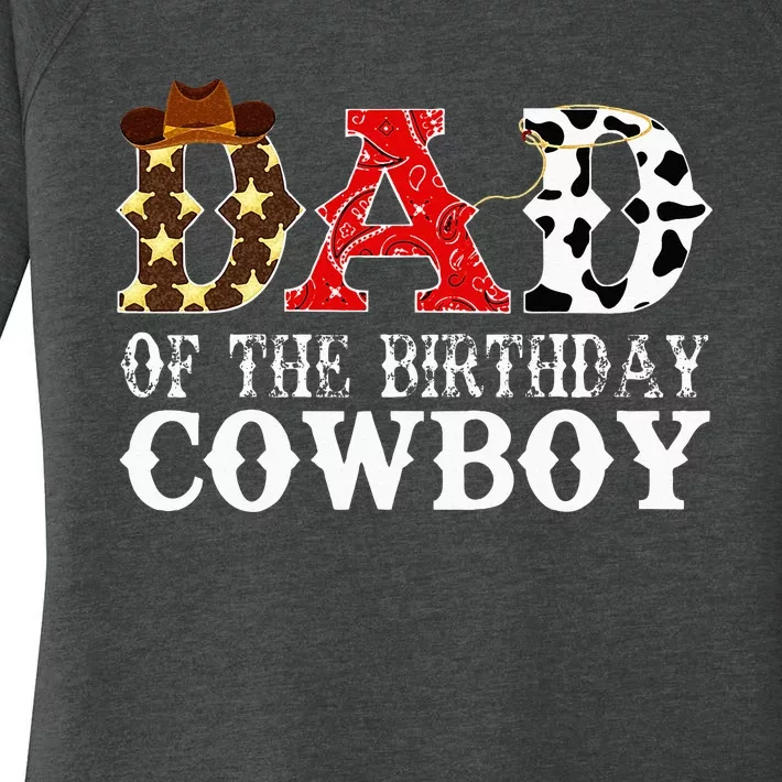 Dad 1st First Birthday Cowboy Western Rodeo Party Matching Women's Perfect Tri Tunic Long Sleeve Shirt